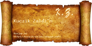 Kuczik Zalán névjegykártya